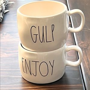 Rae Dunn set of 2 soup mugs